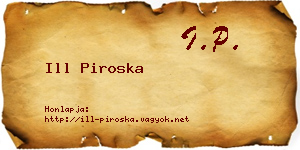 Ill Piroska névjegykártya